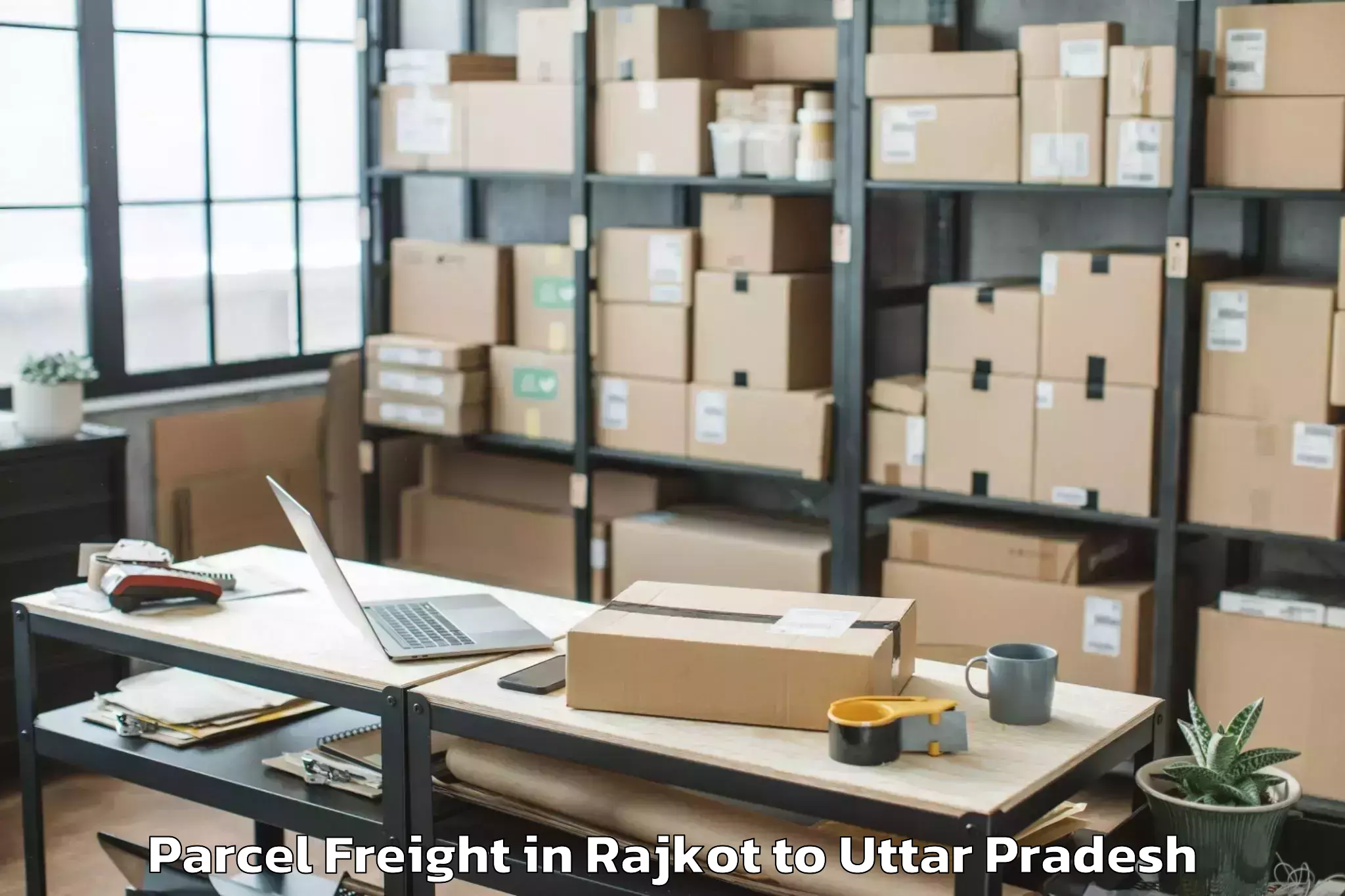 Efficient Rajkot to Manikpur Parcel Freight